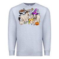 Heather Grey halloween farm animals Premium Sweatshirt - Zillion Design Studio