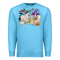 Ocean Blue halloween farm animals Premium Sweatshirt - Zillion Design Studio