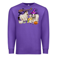 Purple halloween farm animals Premium Sweatshirt - Zillion Design Studio