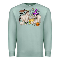 Seafoam halloween farm animals Premium Sweatshirt - Zillion Design Studio