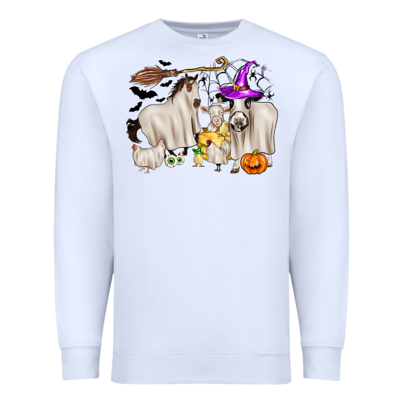 Halloween Farm Animals Premium Sweatshirt by Zillion Design Studio | Teevron