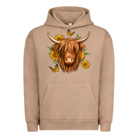 Pigment Burro sunflowers long haired cow Urban Hoodie - Jasminsmagicworld