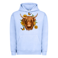 Pigment Grape Ice sunflowers long haired cow Urban Hoodie - Jasminsmagicworld
