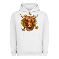 Pigment Lunar Rock sunflowers long haired cow Urban Hoodie - Jasminsmagicworld