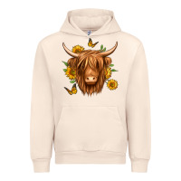 Sandshell sunflowers long haired cow Urban Hoodie - Jasminsmagicworld