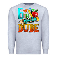 Heather Grey 6th grade dude Premium Sweatshirt - texasbilliewilder