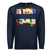 Navy custom teacher name crayon Premium Sweatshirt - texasbilliewilder
