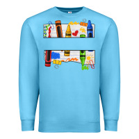 Ocean Blue custom teacher name crayon Premium Sweatshirt - texasbilliewilder