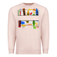 Pale Pink custom teacher name crayon Premium Sweatshirt - texasbilliewilder