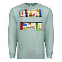 Seafoam custom teacher name crayon Premium Sweatshirt - texasbilliewilder