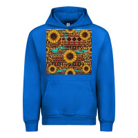 Cobalt sunflower and leopard seamless pattern Urban Hoodie - BundleAndBundleShop