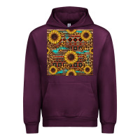 Mauve Wine sunflower and leopard seamless pattern Urban Hoodie - BundleAndBundleShop