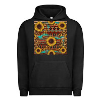 Pigment Black sunflower and leopard seamless pattern Urban Hoodie - BundleAndBundleShop