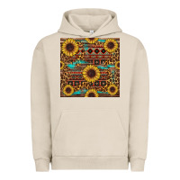 Pigment French Oak sunflower and leopard seamless pattern Urban Hoodie - BundleAndBundleShop