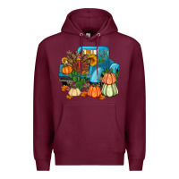 Burgundy Thanksgiving turkey truck Premium Hoodie - Artiststas