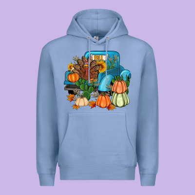 Thanksgiving Turkey Truck Premium Hoodie Designed By Artiststas