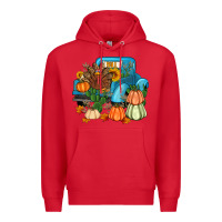 Red Thanksgiving turkey truck Premium Hoodie - Artiststas