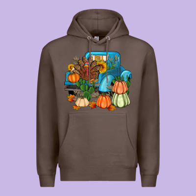 Thanksgiving Turkey Truck Premium Hoodie Designed By Artiststas