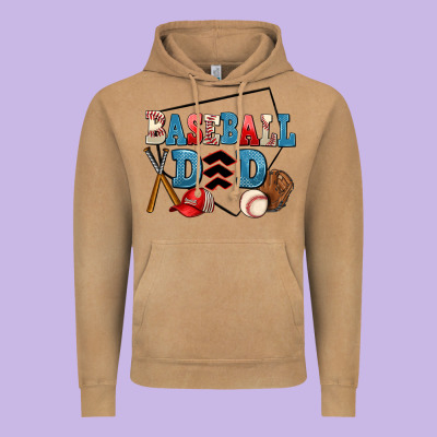 Baseball Dad Vintage Hoodie Designed By Adodesignshop