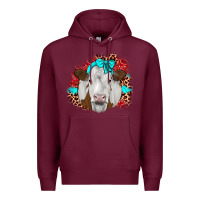 Burgundy ribbon simmental leopard Premium Hoodie - JahusDesignShop