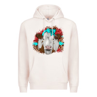 Pale Pink ribbon simmental leopard Premium Hoodie - JahusDesignShop