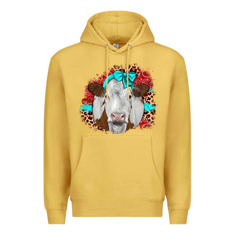 Ribbon Simmental Leopard Premium Hoodie by JahusDesignShop | Teevron