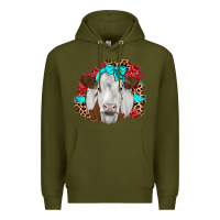 Army Green ribbon simmental leopard Premium Hoodie - JahusDesignShop