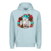 Blue Mist ribbon simmental leopard Premium Hoodie - JahusDesignShop