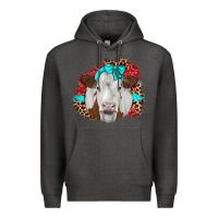 Charcoal Heather ribbon simmental leopard Premium Hoodie - JahusDesignShop