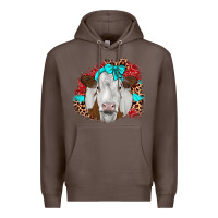 Coffee ribbon simmental leopard Premium Hoodie - JahusDesignShop