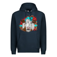 Navy ribbon simmental leopard Premium Hoodie - JahusDesignShop