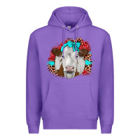 Purple ribbon simmental leopard Premium Hoodie - JahusDesignShop