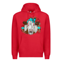 Red ribbon simmental leopard Premium Hoodie - JahusDesignShop