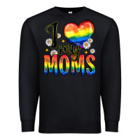 Black i love my moms Premium Sweatshirt - Zillion Design Studio