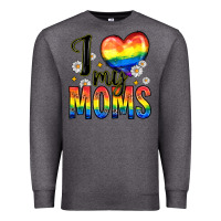 Charcoal Heather i love my moms Premium Sweatshirt - Zillion Design Studio