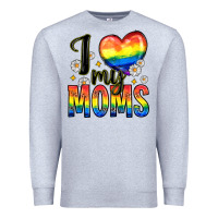 Heather Grey i love my moms Premium Sweatshirt - Zillion Design Studio