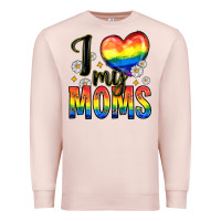 Pale Pink i love my moms Premium Sweatshirt - Zillion Design Studio