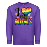 Purple i love my moms Premium Sweatshirt - Zillion Design Studio