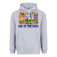 Heather Grey Day of the dead coffee cups Heavyweight Hoodie - RanaPortraitStore