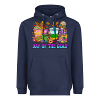 Navy Day of the dead coffee cups Heavyweight Hoodie - RanaPortraitStore