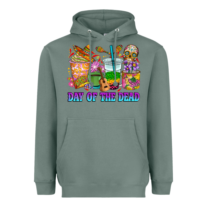 Day Of The Dead Coffee Cups Heavyweight Hoodie by RanaPortraitStore | Teevron