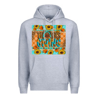 Heather Grey Thanksgiving Turkey Premium Hoodie - Artiststas
