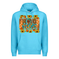 Ocean Blue Thanksgiving Turkey Premium Hoodie - Artiststas