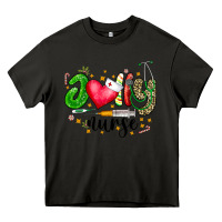 Asphalt Jolly Nurse Black Heavy Core Tee - CowhideDigitalArt