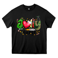Black Jolly Nurse Black Heavy Core Tee - CowhideDigitalArt
