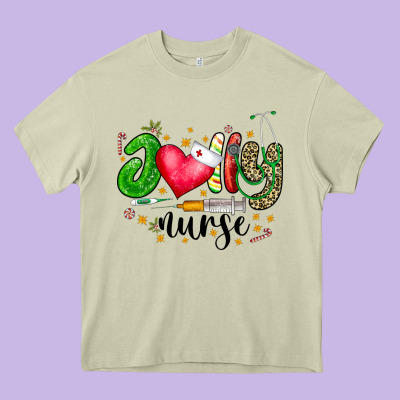 Jolly Nurse Black Heavy Core Tee Designed By Cowhidedigitalart