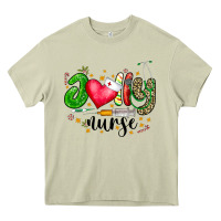 Mossy Jolly Nurse Black Heavy Core Tee - CowhideDigitalArt