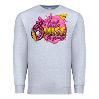 Heather Grey little miss 6th grade Premium Sweatshirt - texasbilliewilder