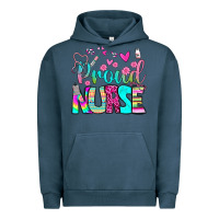 Pigment Midnight Navy proud nurse Urban Hoodie - BundleAndBundleShop