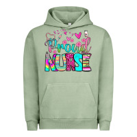Pigment Oil Green proud nurse Urban Hoodie - BundleAndBundleShop